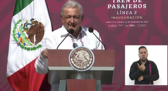 El presidente AMLO inaugura el Tren de Pasajeros del Istmo, Línea Z