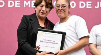 Delfina Gómez entrega 100 plazas de base a personal de Enfermería del ISSEMyM