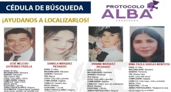 Familia desaparece entre los límites de Zacatecas y Jalisco en Navidad