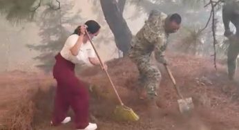 Michelle Núñez se une a brigadas contra incendios forestales en Valle de Bravo